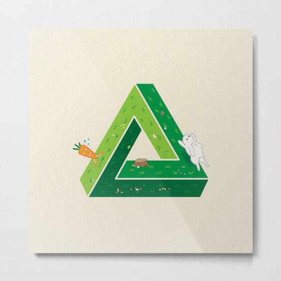 Chasing Metal Print