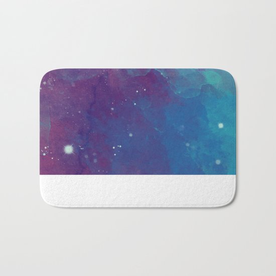 Watercolor night sky Bath Mat
