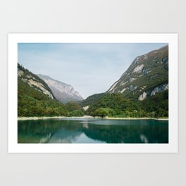 Lake and Mountains Art Print | Photo, Nature 