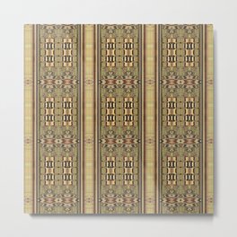 Metallic Persian Inspired Panels  Metal Print