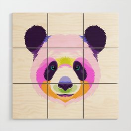 panda head pop art Wood Wall Art