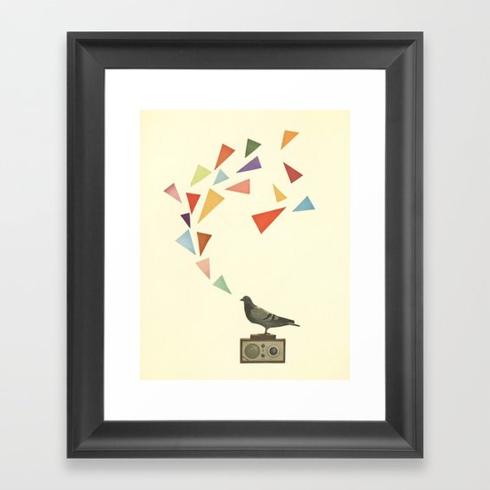 Pigeon Radio Framed Art Print