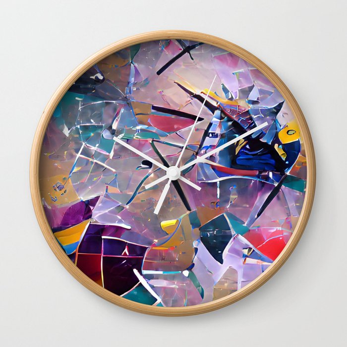 Scattered Geometry Wall Clock