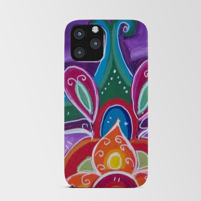 mandala violet, plants,modern art,colorful iPhone Card Case