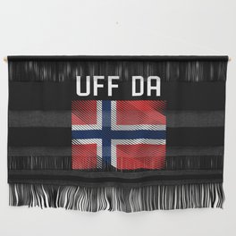 Viking Uff Da Norway Norwegian Flag Wall Hanging