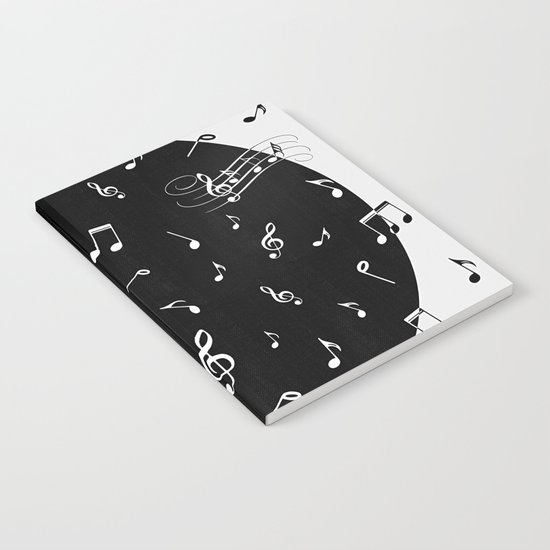 Music White and Black Notebook