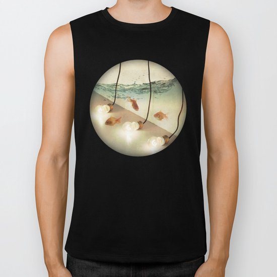 ideas and goldfish Biker Tank