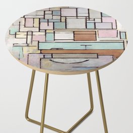 Piet Mondrian (Dutch, 1872-1944) - Title: Composition with Color Planes: FAÇADE - Date: 1914 - Style: De Stijl (Neoplasticism), Cubism - Genre: Abstract - Medium: Oil on canvas - Digitally Enhanced Version (2000 dpi) - Side Table