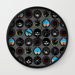 Flight Instruments Wall Clock