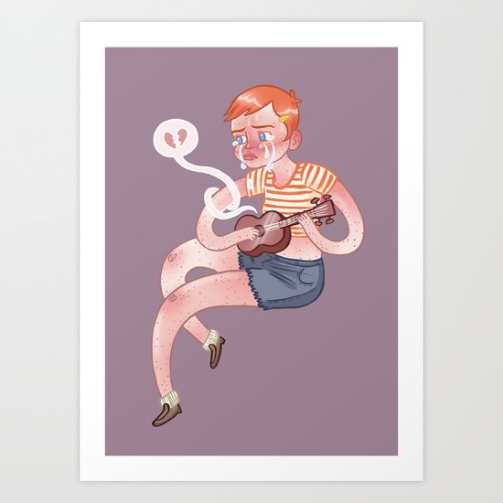 Sad Ukulele Art Print