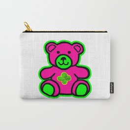My Lucky Teddy jGibney The MUSEUM Magenta Society6 Gifts Carry-All Pouch