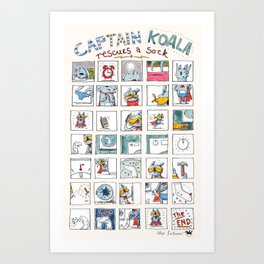 Captain Koala Art Print