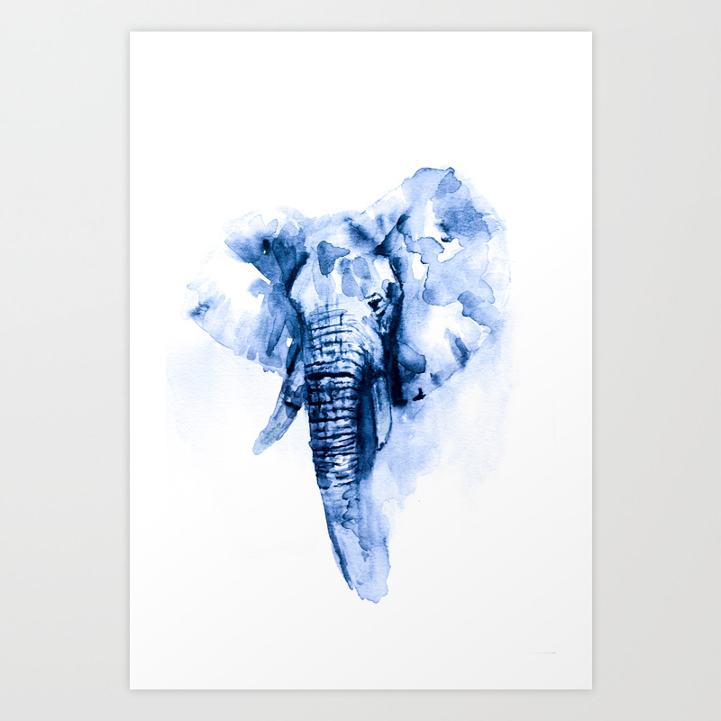 Elephant Painting Art Print By Zniqueartistshop Society6