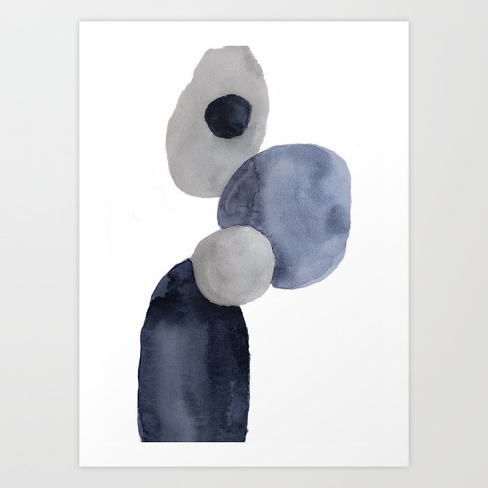 Blue abstract Art Print