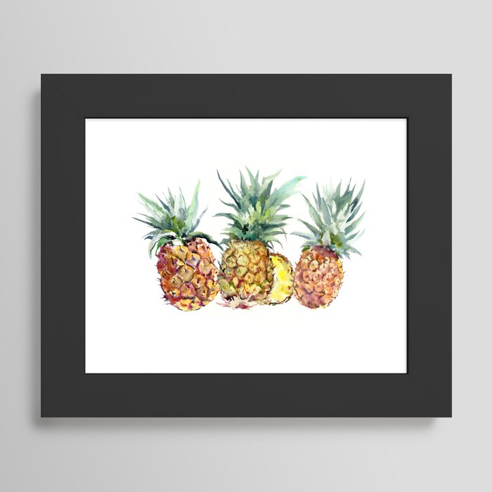 Pineapples, pineapple art design watercolor tropical