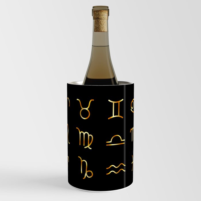 Zodiac constellations symbols in gold Wine Chiller