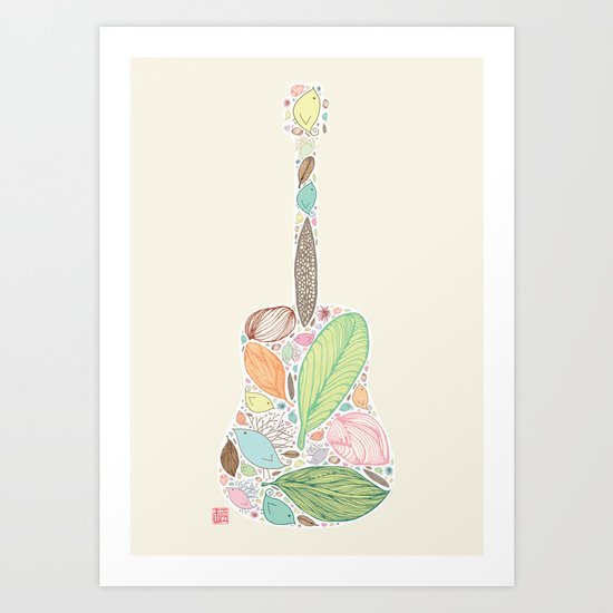 Let your Guitar Sing Art Print