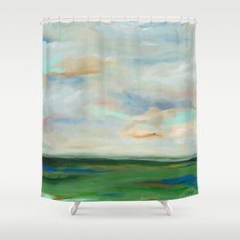 Flatland Sunset Shower Curtain