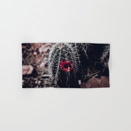 Red Cactus Flower Hand & Bath Towel