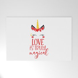 Love Is Truly Magical Unicorn Welcome Mat