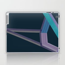 Flow No.1 (Midnight Sky) Mid century modern, minimal, collage art, blue, purple, turquoise Laptop Skin