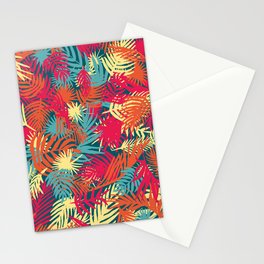 Funky psychotropical palms Stationery Cards