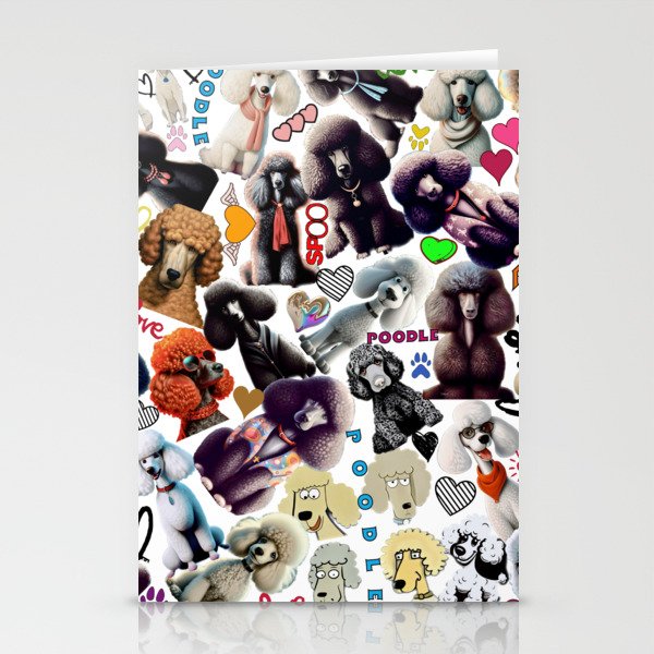 A Plethora of Perfect Poodles Stationery Cards