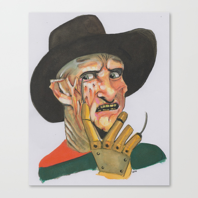Freddy Krueger Canvas Print By Fatmantha Society6