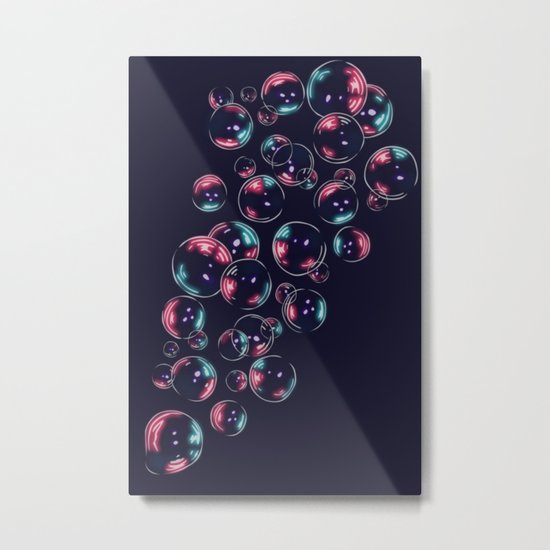 Bubbly Metal Print