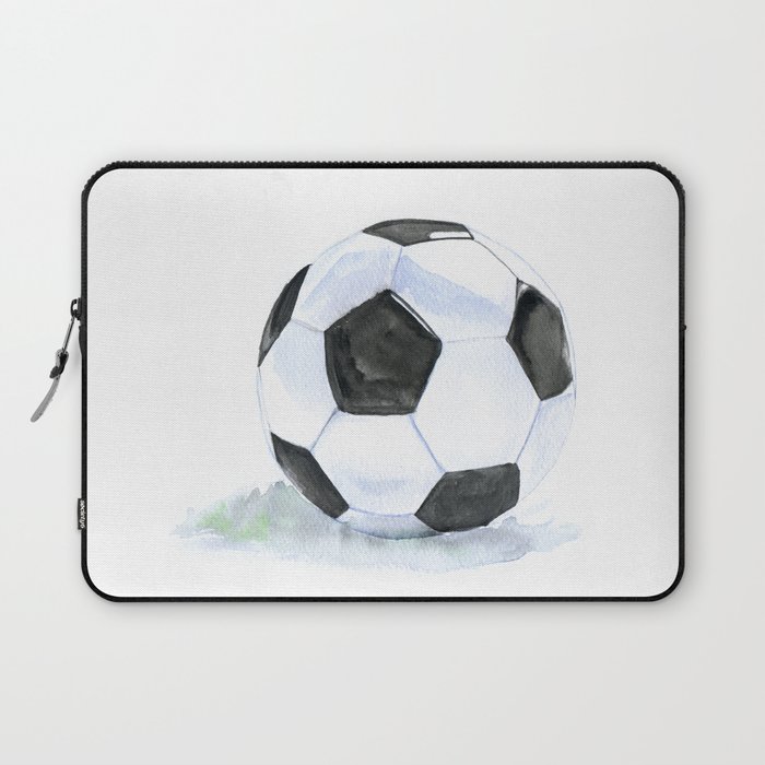 Soccer Ball Watercolor Laptop Sleeve