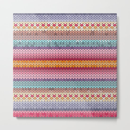 knitting pattern Metal Print