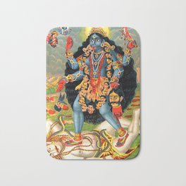 Kali Standing Over Shiva Goddess Drawing Bath Mat | Kali, Shiva, Tantric, Goddess, Standing, Painting, Hindu, East, Hinduism, Shakti 