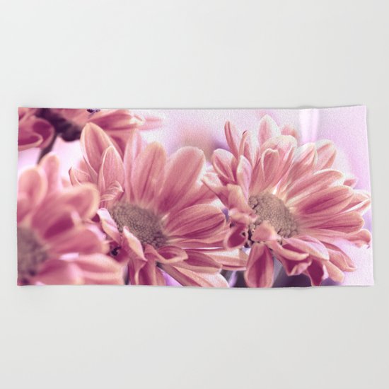 Aster flower macro 254 Beach Towel