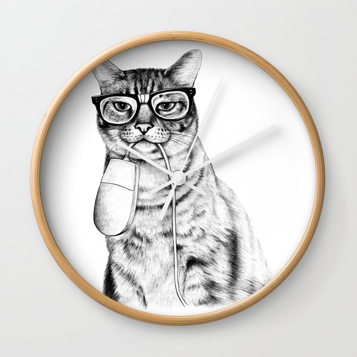 Mac Cat Wall Clock
