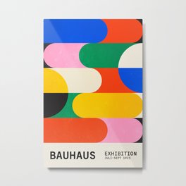 BAUHAUS 03: Exhibition 1923 | Mid Century Series  Metal Print | Colorful, Symmetry, Graphicdesign, Abstract, Museum, European, French, Exhibition, Bold, Pop 
