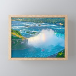 Niagara Falls Canada Aerial Framed Mini Art Print