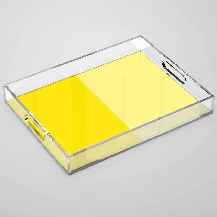 Bright Yellow Two Monotone Color Block Acrylic Tray