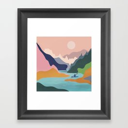 River Canyon Kayaking Framed Art Print