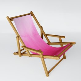 Modern fuchsia watercolor paint brushtrokes Sling Chair