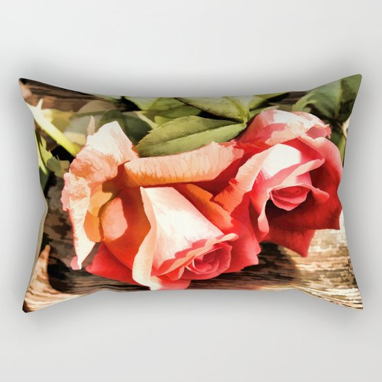 Timeless Tropicana Roses Rectangular Pillow