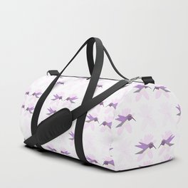 Small Lavender Hummingbird Shimmer Cheeks Duffle Bag