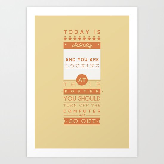 Saturday night fever. Art Print