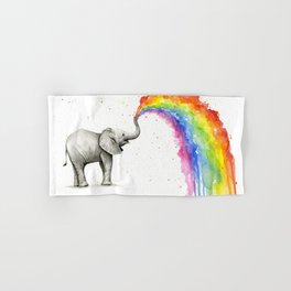 Rainbow Baby Elephant Hand & Bath Towel
