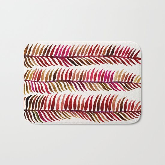 Red Stems Bath Mat