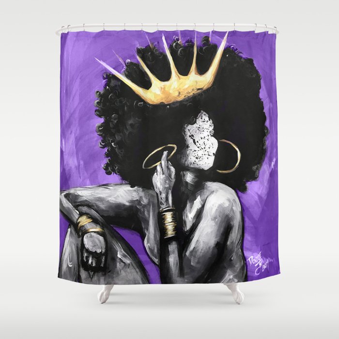 Naturally Queen Vi Purple Shower Curtain By Dacre8iveone Society6