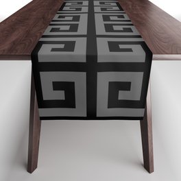 Greek Key (Black & Grey Pattern) Table Runner | Greeks, Meander, Labyrinth, Graphicdesign, Simple, Ancient, Rome, Roman, Style, Texture 