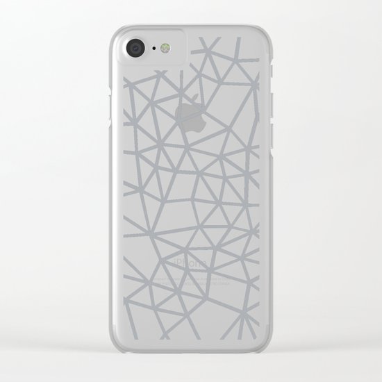Segment Grey and Black Clear iPhone Case