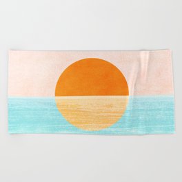 Seaside Sunset Beach Towel