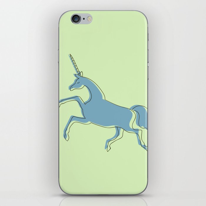 Unicorn Pastel Line Art iPhone Skin
