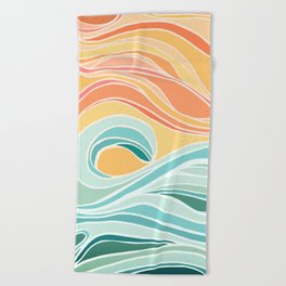 Sea and Sky Abstract Landscape Beach Towel